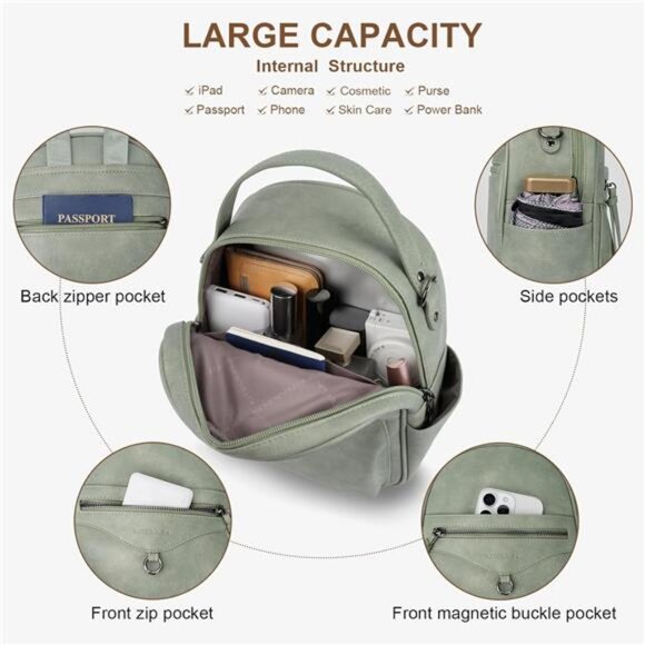 Mini Backpack Purse for Women Fashion Cute Small Travel Backpacks Daypacks